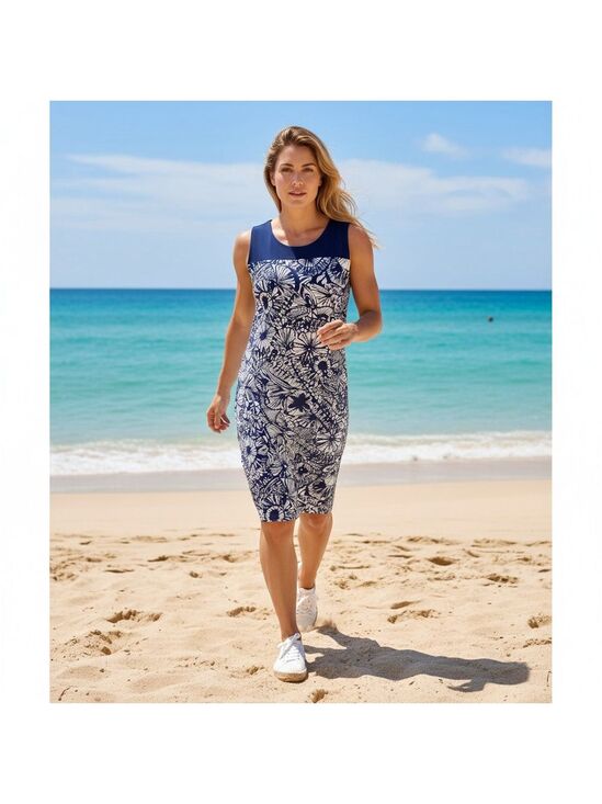 Jude Connally Dresses & Skirts - Jude Connally Molly Summer Palm Print Sleeveless Dress Size XL (PTP 19”) NWT